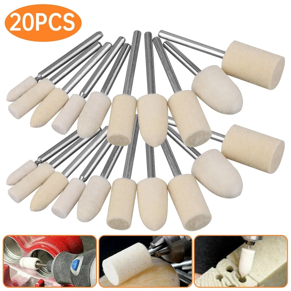 Wool Felt Rotary Tool Kit Buffing Pads Wheel For Dremel HighQuality Grinding Polishing Accessories 2