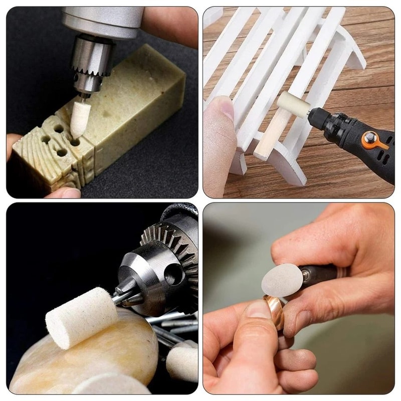 Wool Felt Rotary Tool Kit Buffing Pads Wheel For Dremel HighQuality Grinding Polishing Accessories 3