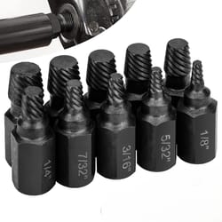 easy out drill bits kit, piece screw extractor set, stud remover set for stripped or damaged screws, bolt extractor f