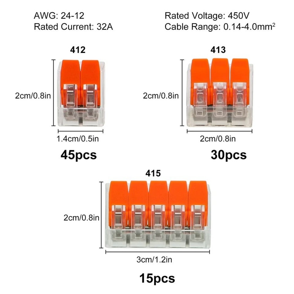 Wago Lever Nuts Compact Wire Connectors For Splicing Terminal 7