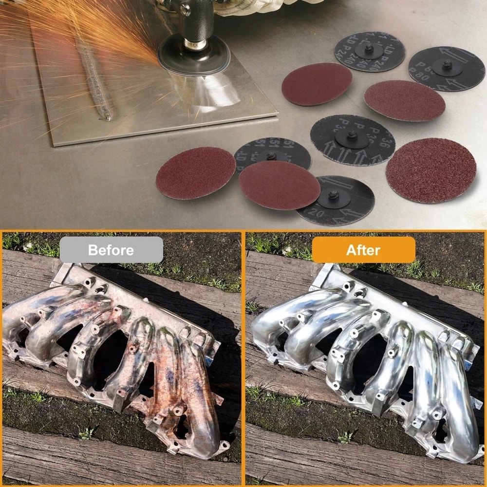 Zirconia Sanding Disc Set Roll Lock Quick Change Shank For Precision Grinding 3