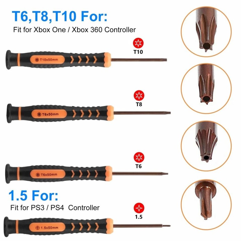 Xbox One Controller Repair Kit Set For Xbox Magnetic Screwdrivers 6
