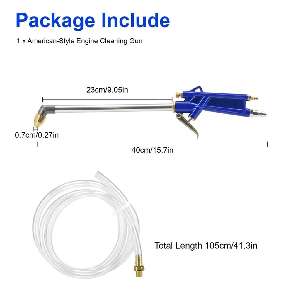 HighPressure Air Blow Gun Engine Cleaner Hose Pneumatic Tool Automotive Degreaser Spray For Cleanin 6