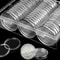 Coin Box Holder With Capsules 406mm Diameter Fits US Silver Eagle 1 Oz Coins Clear Durable Plastic 0