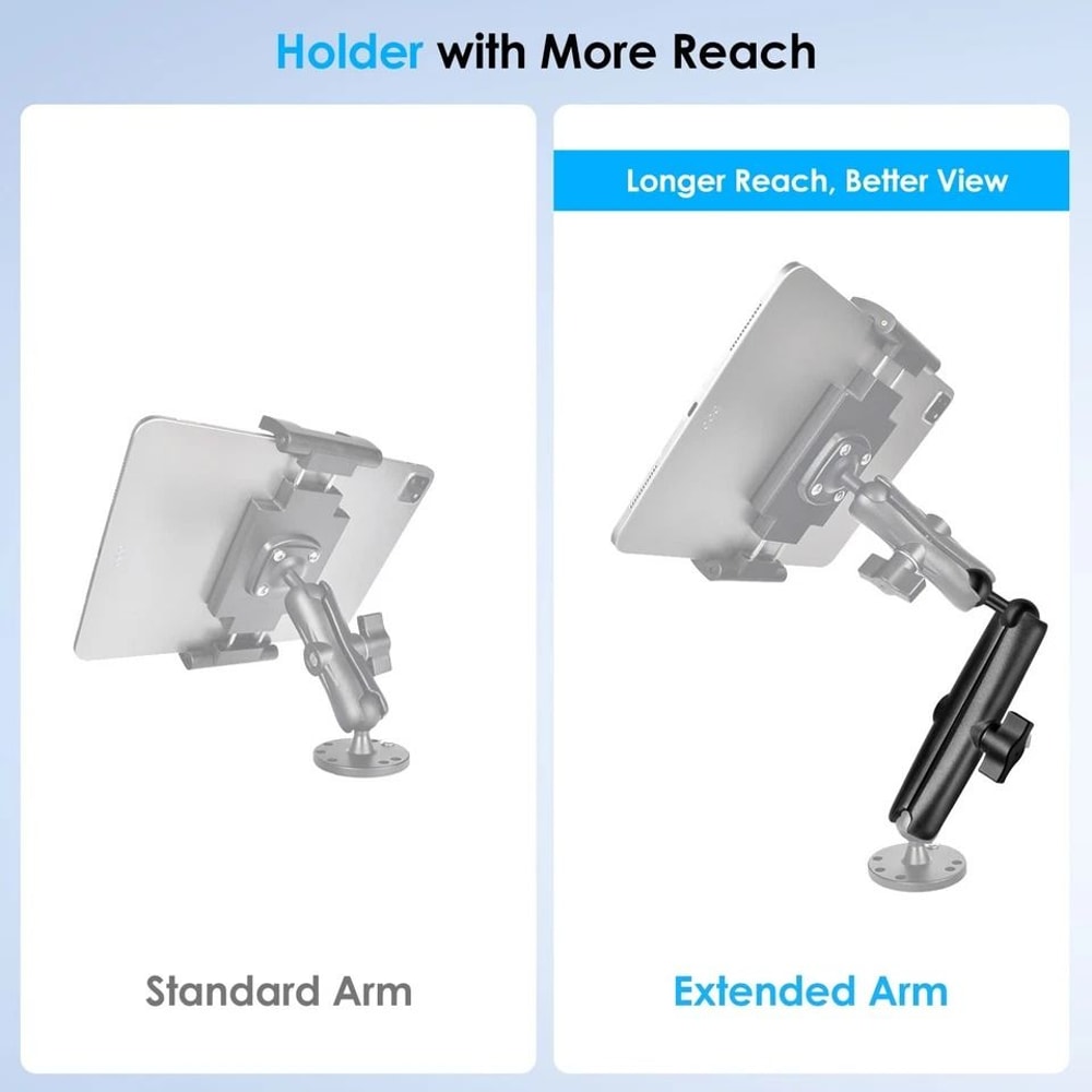 Double Socket Extension Arm Ball For RAM B Size Mounts Rotatable Durable Adjustable Mount For Phone 7
