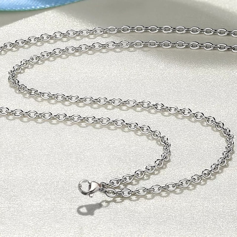 Wholesale Stainless Steel Necklace Chains For DIY Jewelry Silver Tone Perfect For Pendant Creation 0