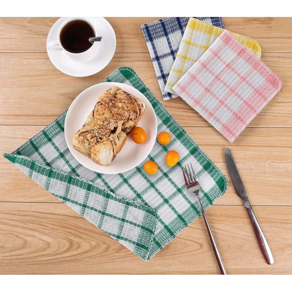 Cotton Dish Cloths Super Absorbent Cleaning Towels MultiPurpose Washing Rags Soft And Durable Kitch 0