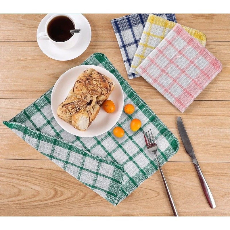 Cotton Dish Cloths Super Absorbent Cleaning Towels MultiPurpose Washing Rags Soft And Durable Kitch 0