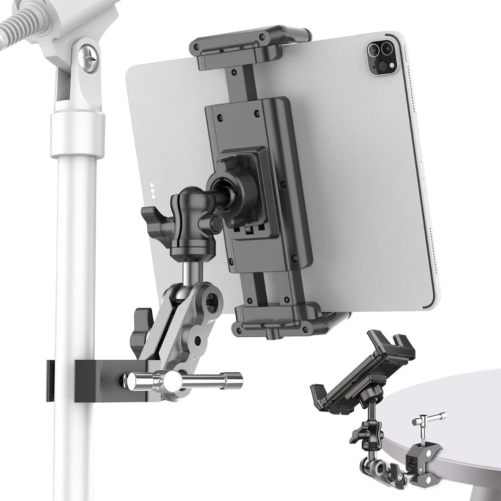 MultiFunctional Tablet Stand Mount For Spin Bike Peloton Treadmill Mic Stand Stroller 1