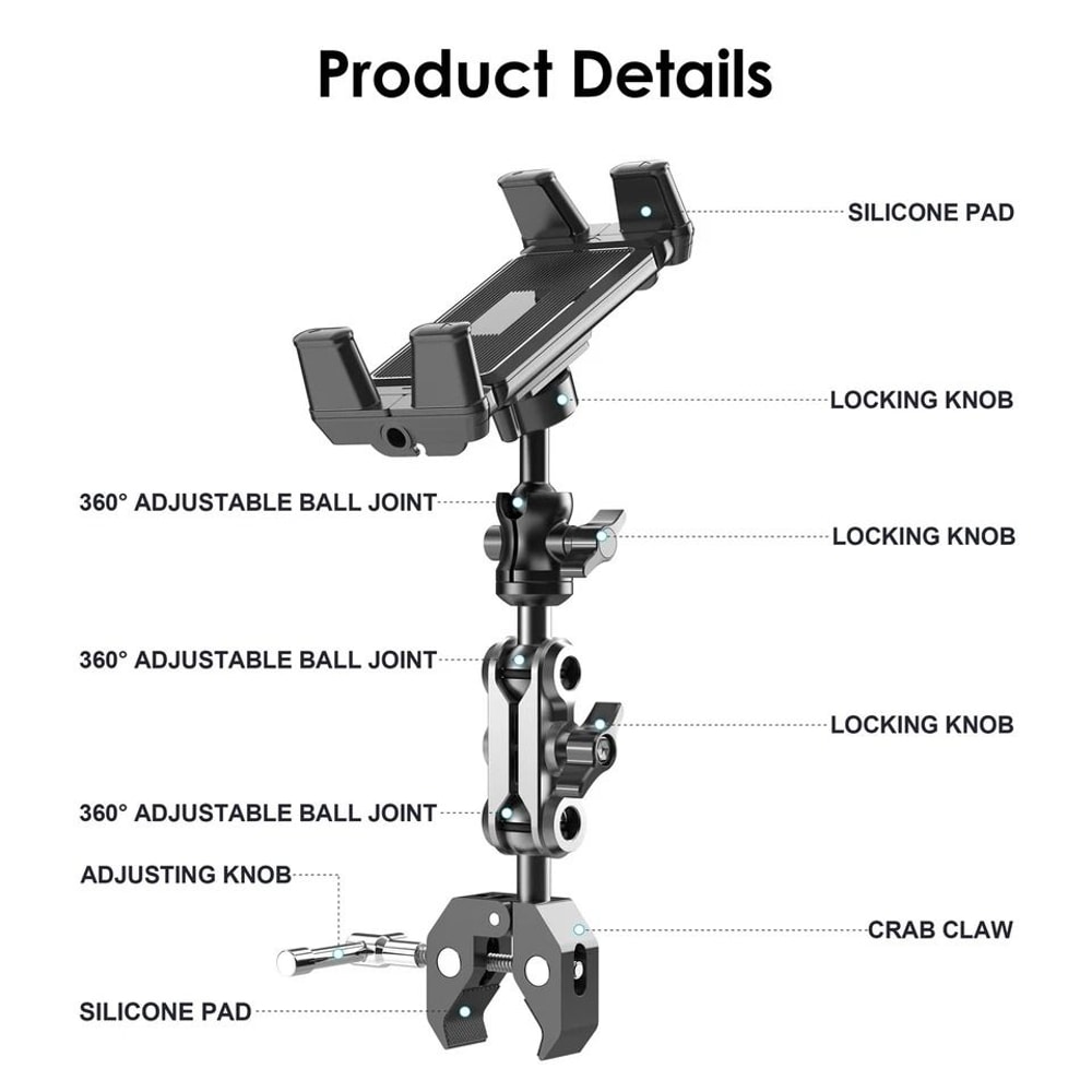 MultiFunctional Tablet Stand Mount For Spin Bike Peloton Treadmill Mic Stand Stroller 5