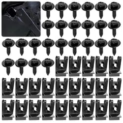 fender liner screws, u-nut clips kit for car bumpers, engine covers, body panels, perfect fit for most vehicles