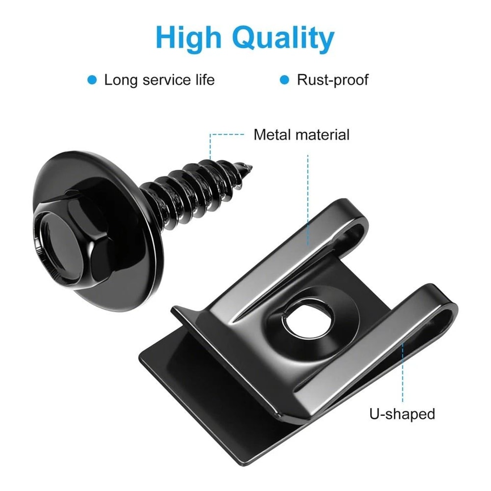 Fender Liner Screws UNut Clips Kit For Car Bumpers Engine Covers Body Panels Perfect Fit For Most V 5