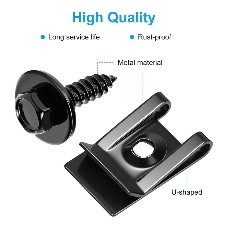 Fender Liner Screws UNut Clips Kit For Car Bumpers Engine Covers Body Panels Perfect Fit For Most V 5