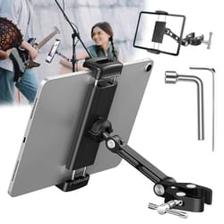 tablet phone holder for microphone stand, adjustable rotation