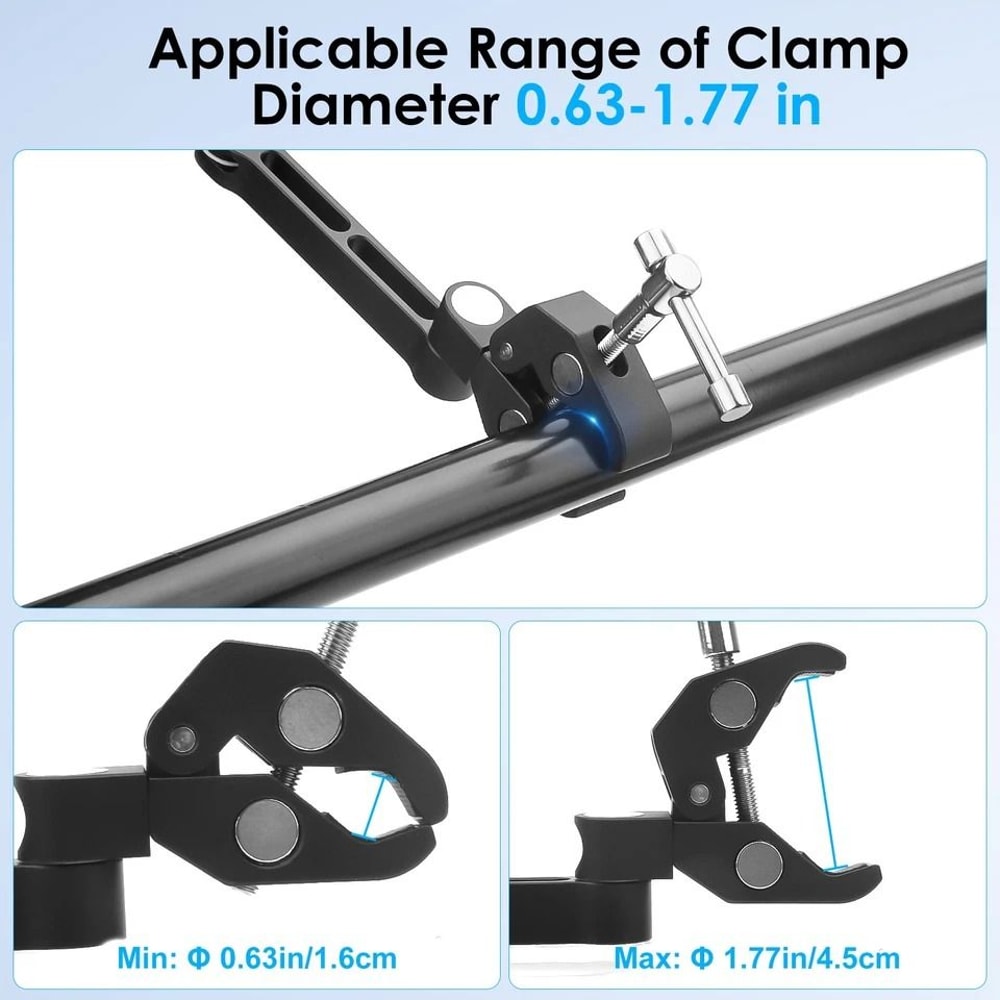 Tablet Phone Holder for Microphone Stand, Adjustable Rotation