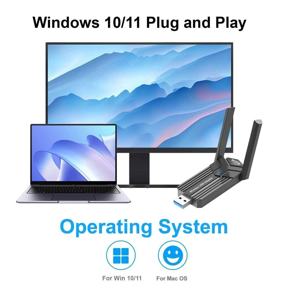 HighSpeed USB WiFi Adapter Dual Band Wireless Network For Desktop PC 2