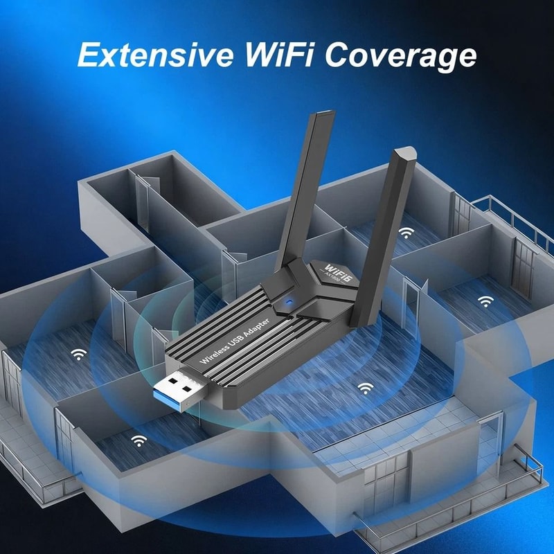 HighSpeed USB WiFi Adapter Dual Band Wireless Network For Desktop PC 4