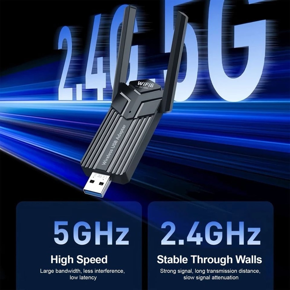 HighSpeed USB WiFi Adapter Dual Band Wireless Network For Desktop PC 5