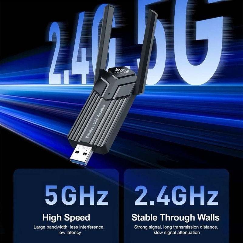 HighSpeed USB WiFi Adapter Dual Band Wireless Network For Desktop PC 5