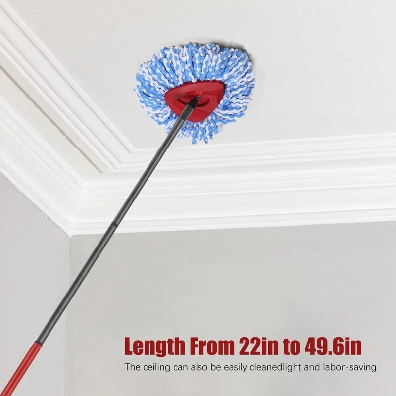 Telescopic Rotary Mop Stick Handle Replacement For OCedar EasyWring Adjustable Floor Cleaning Handl 2