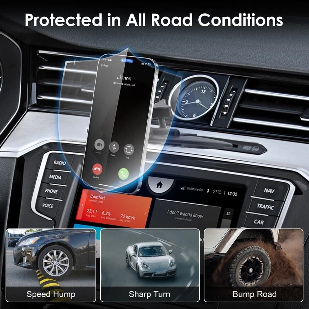 Adjustable Magnetic Car Phone Mount For IPhone MagSafe Case Compatible Strong Grip Universal CD Slo 2