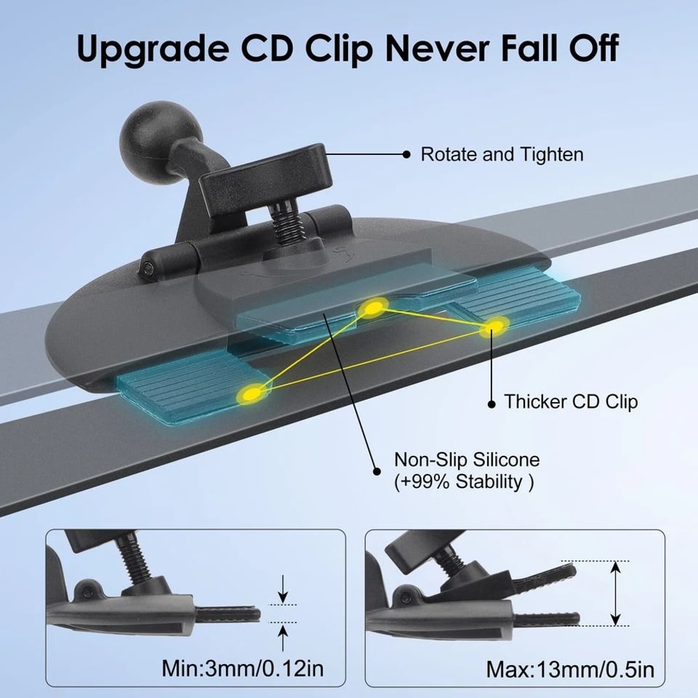 Adjustable Magnetic Car Phone Mount For IPhone MagSafe Case Compatible Strong Grip Universal CD Slo 5