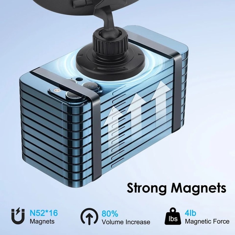 Adjustable Magnetic Car Phone Mount For IPhone MagSafe Case Compatible Strong Grip Universal CD Slo 6