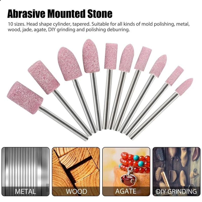 Diamond Rotary Tool Bit Set Cutting Grinding Polishing Carving For Tile Glass Stone Metal Dremel 7