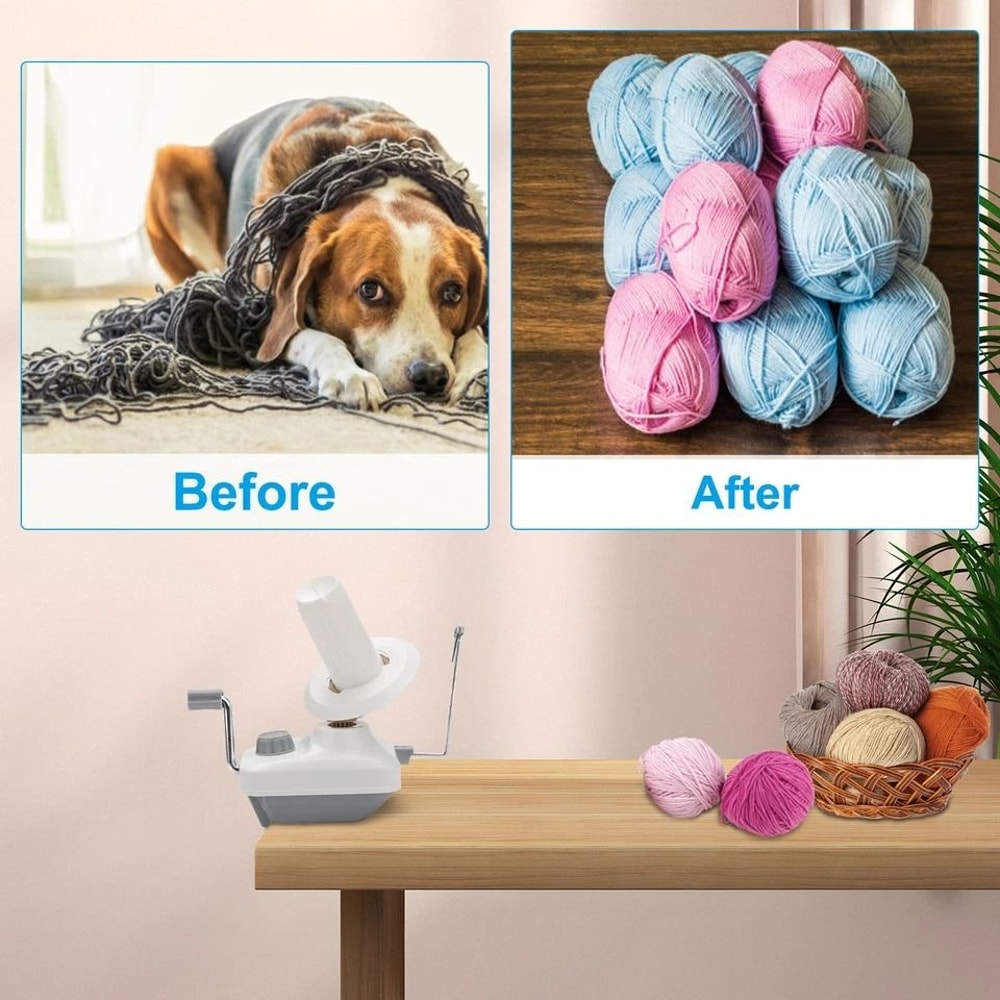 Portable Manual Yarn Ball Winder Hand Crank Knitting Organizer For Sewing Crochet Weaving And DIY P 3
