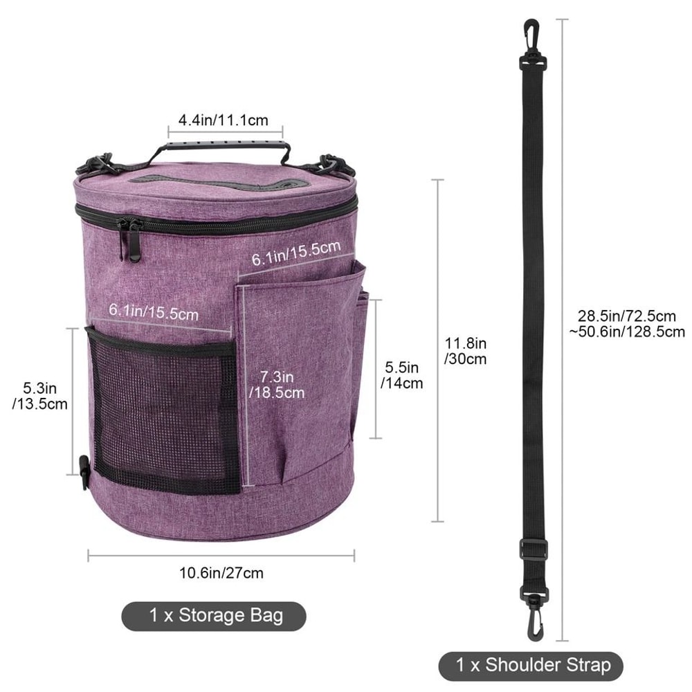 Crochet Yarn Storage Bag Large Capacity Knitting Organizer Portable Tote For Yarn Hooks And Accesso 7