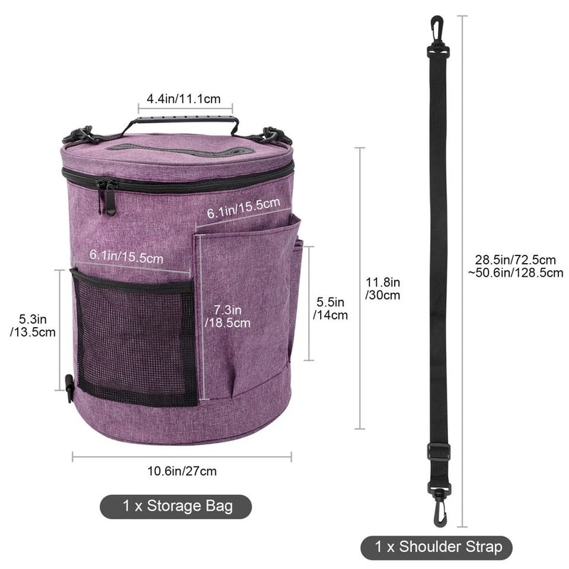 Crochet Yarn Storage Bag Large Capacity Knitting Organizer Portable Tote For Yarn Hooks And Accesso 7