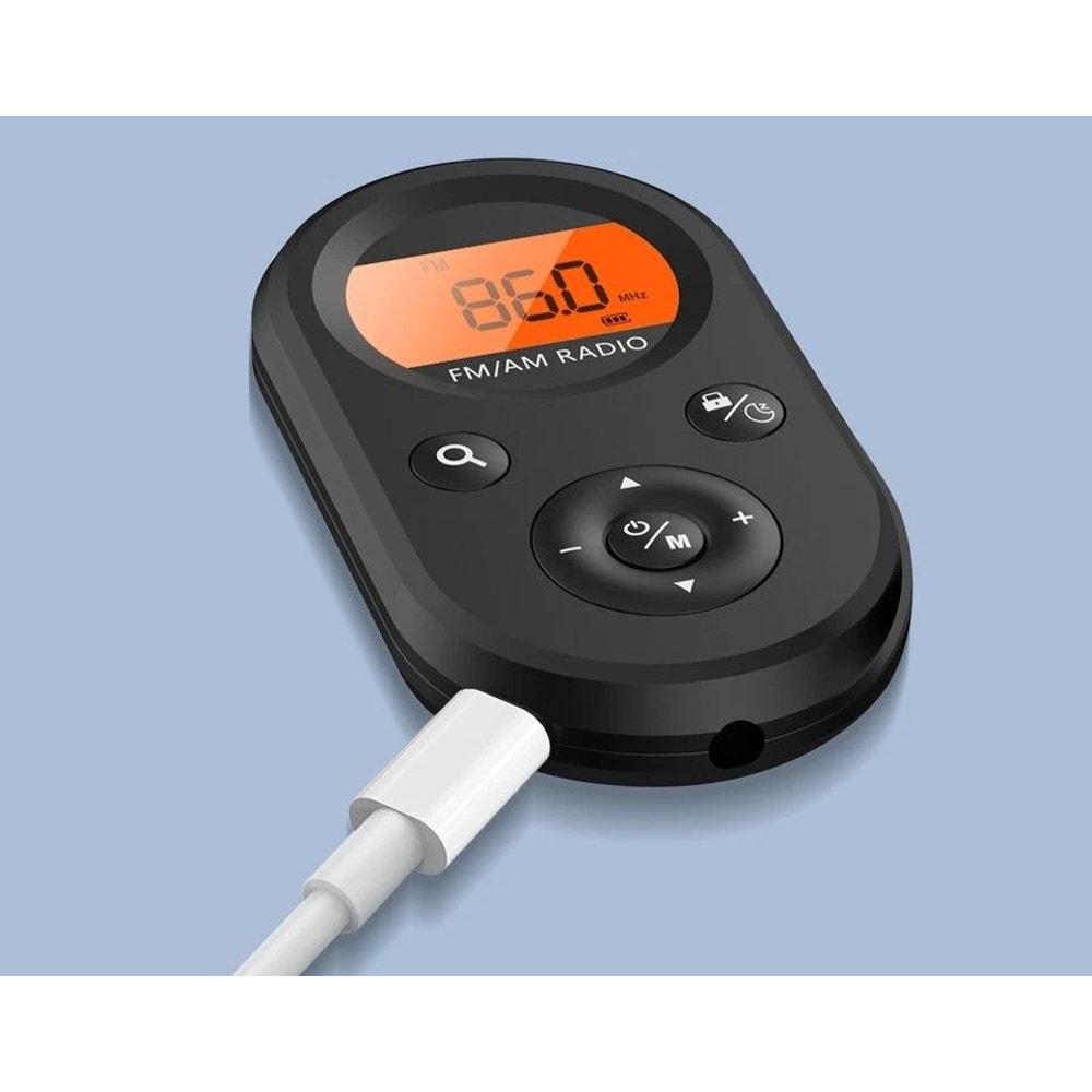 Pocket AMFM Radio Rechargeable Digital Stereo Music Receiver With LCD Display Headphones 0