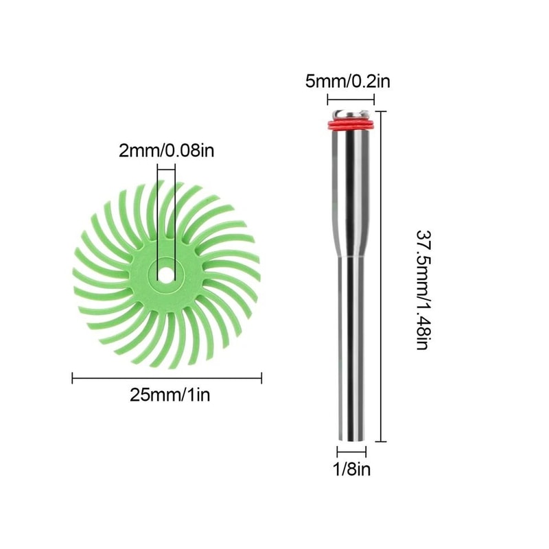 Radial Bristle Disc Kit Mandrels For Rotary Tools Mixed Grits For Polishing Jewelry Metal Wood DIY 1