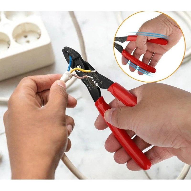 Wire Pliers Crimper Stripper Cutter Cables MultiUse Wire Tool For Cutting Gripping And Crimping Wir 0