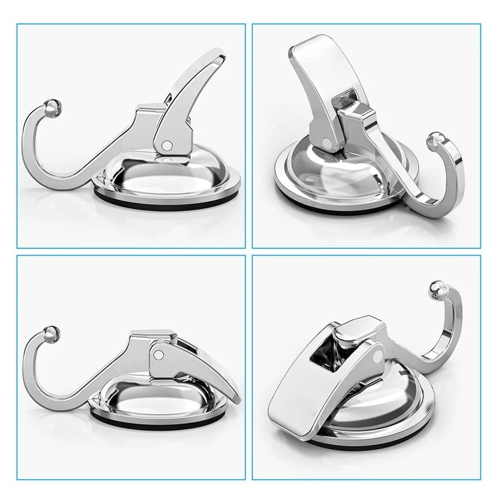 Suction Cup Hooks Waterproof Wall Hanger Heavy Duty No Drilling Repositionable Suction Hook For Kit 6