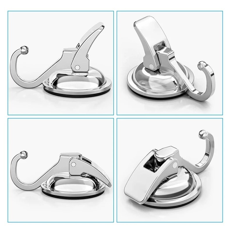 Suction Cup Hooks Waterproof Wall Hanger Heavy Duty No Drilling Repositionable Suction Hook For Kit 6