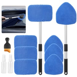 extendable windshield cleaner kit, microfiber car glass cleaner, wiper & interior detailing kit for auto