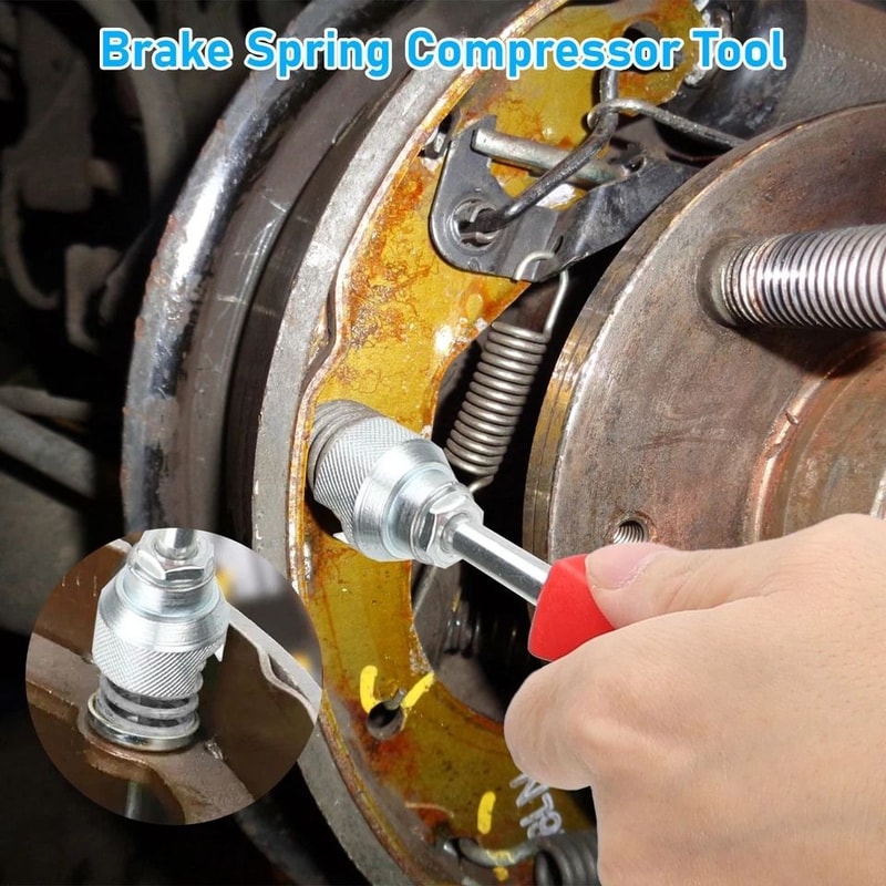 Metal Brake Caliper Spring Tool Set Spring Hook Wrench For Auto Repair THandle Brake Spring Tool Fo