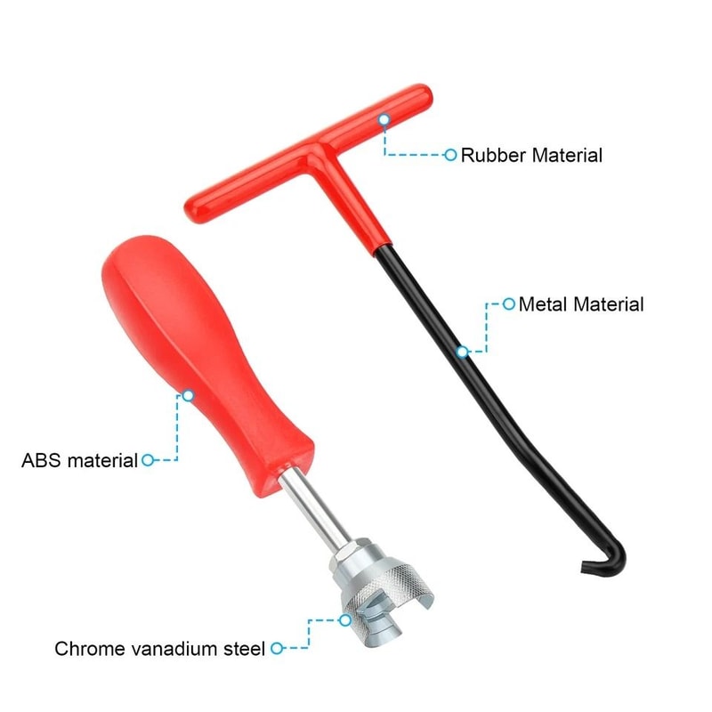 Metal Brake Caliper Spring Tool Set Spring Hook Wrench For Auto Repair THandle Brake Spring Tool Fo