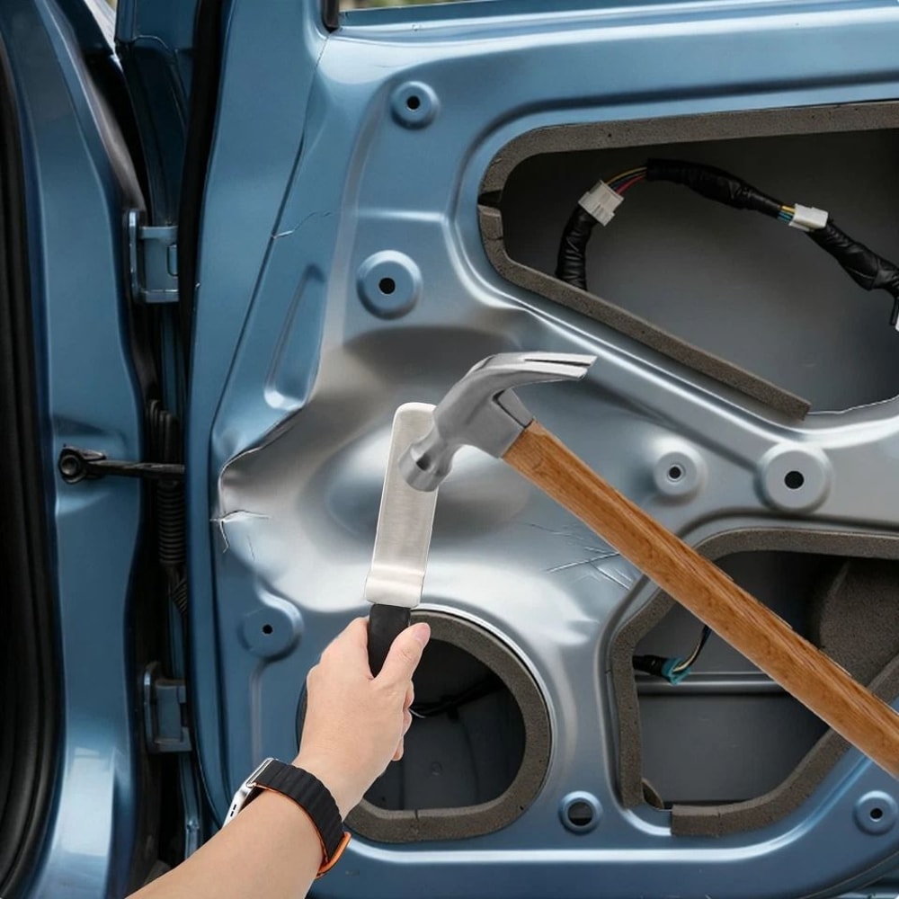 Car Dent Repair Tool Stainless Steel Knockout Pad Paintless Body Sheet Metal Remover Manual Dent Fi 2