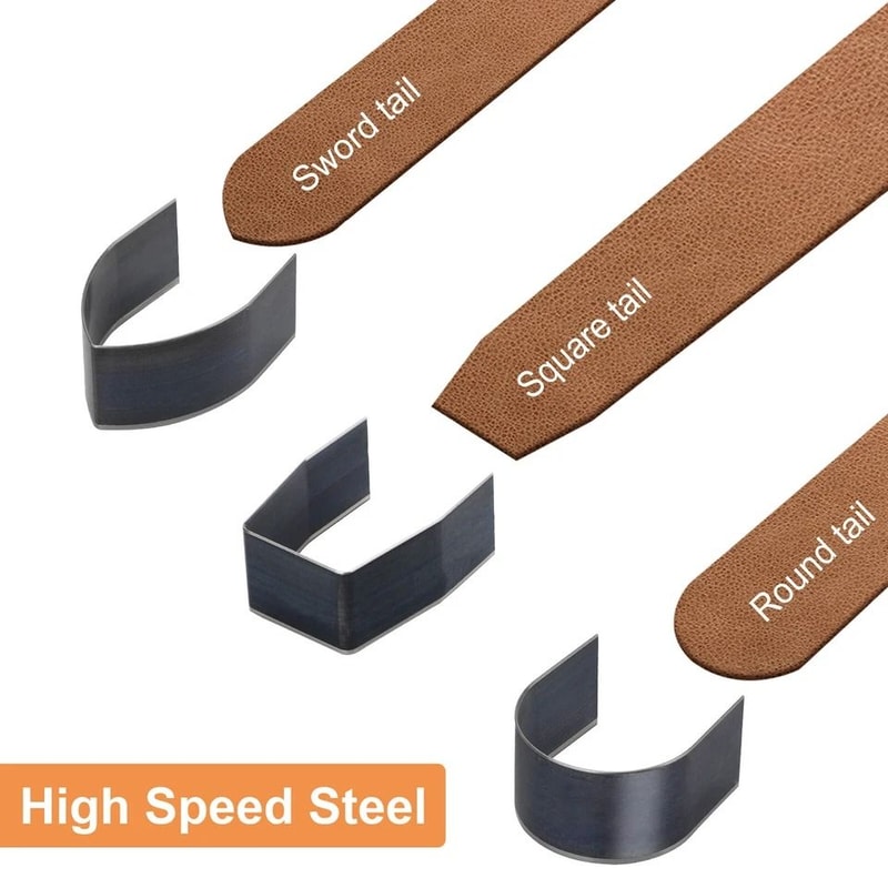 Leather Belt Punch Tool Set HighSpeed Steel End Cutter Kit For DIY Crafts Belts Bags Wallets 4
