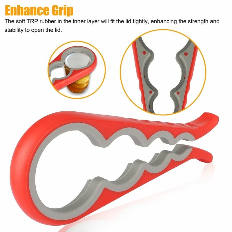 Quick Jar Opener AntiSlip Bottle Cap Twister Durable Grip For Easy Lid Removal In Kitchen 4