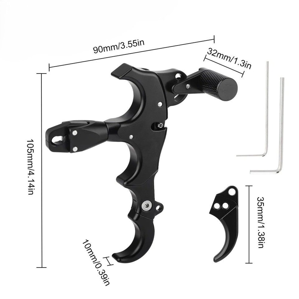 Adjustable Archery Release Aid Finger Caliper Trigger Ambidextrous For Compound And Recurve Bow Com 4