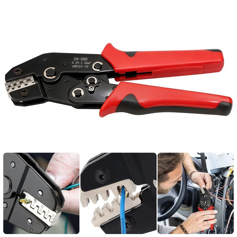 HeavyDuty Ratchet Wire Crimping Tool NonInsulated Electrical Connectors Durable Crimping Tool 0