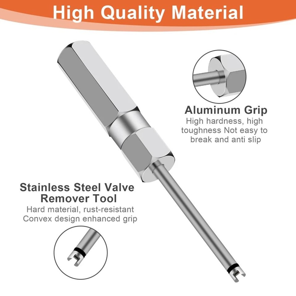 Schrader Valve Core Removal Tool Valve Stem Core Remover Aluminum And Stainless Steel Tire Valve Co 4