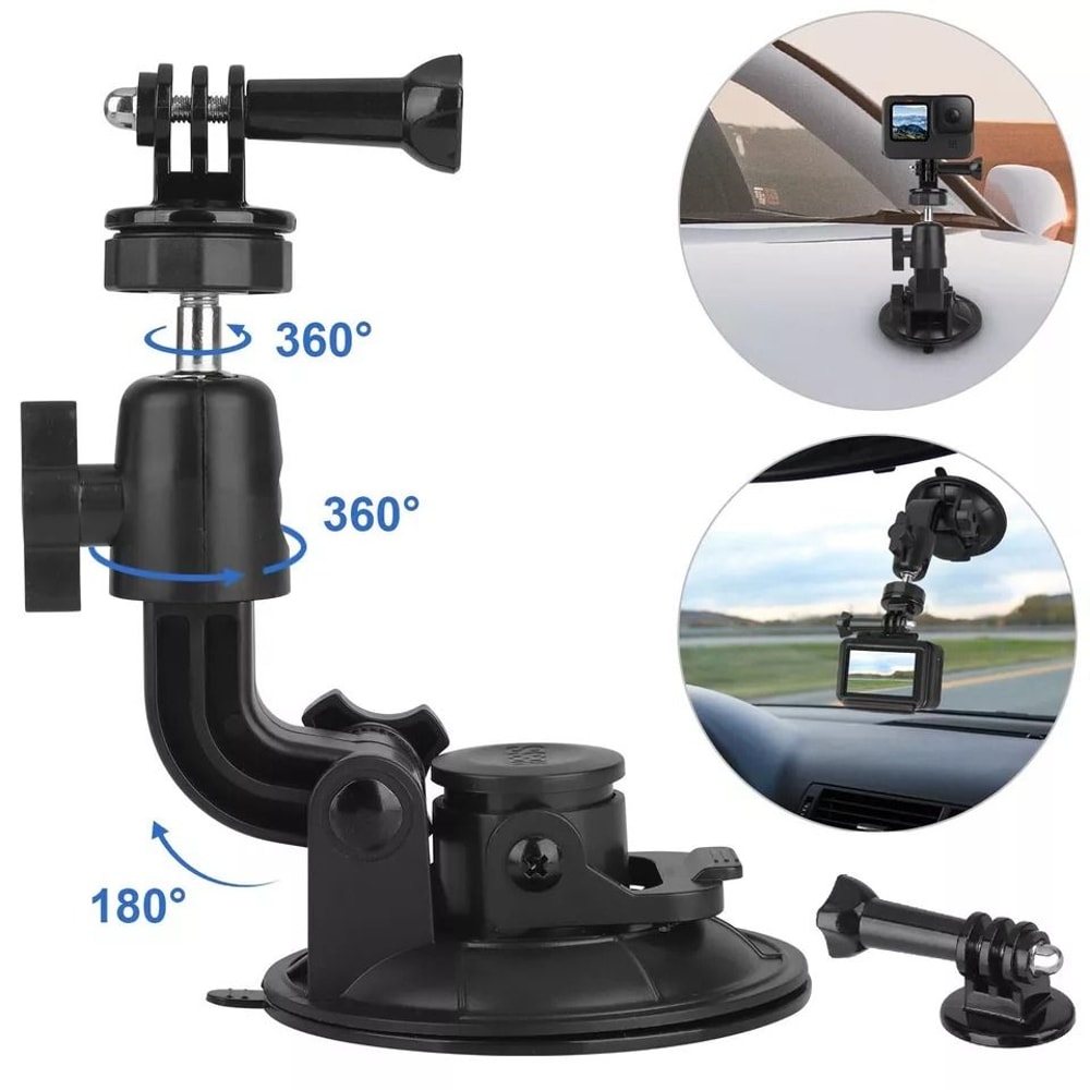 Adjustable Car Suction Mount Action Camera Universal Rotation Bracket For Car Windshield 5