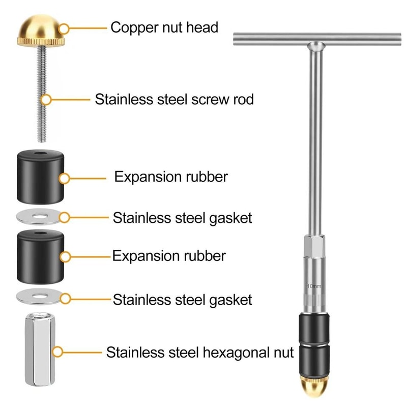 Universal HotMelt Water Stop Tool Kit Copper Pipe Water Stopper Quick Water Line Pipe Repairs 5
