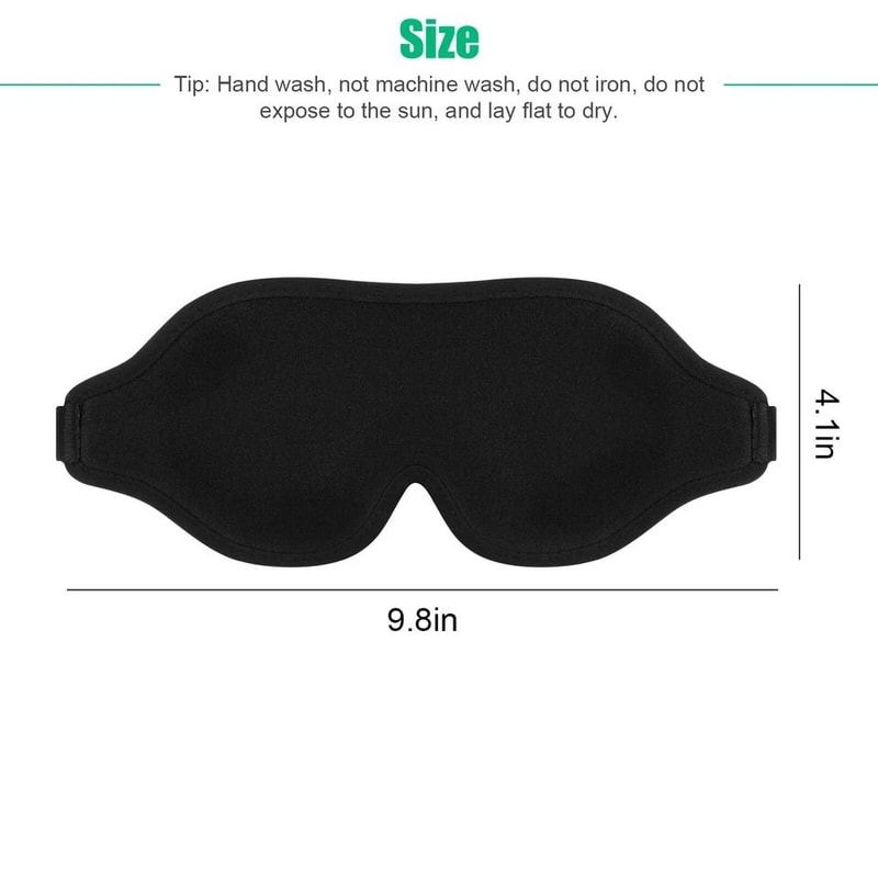 Blackout Sleep Mask Soft Silk Travel Eye Cover Memory Foam Padded Shade Adjustable For Relaxation 1