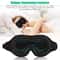 Blackout Sleep Mask Soft Silk Travel Eye Cover Memory Foam Padded Shade Adjustable For Relaxation 4