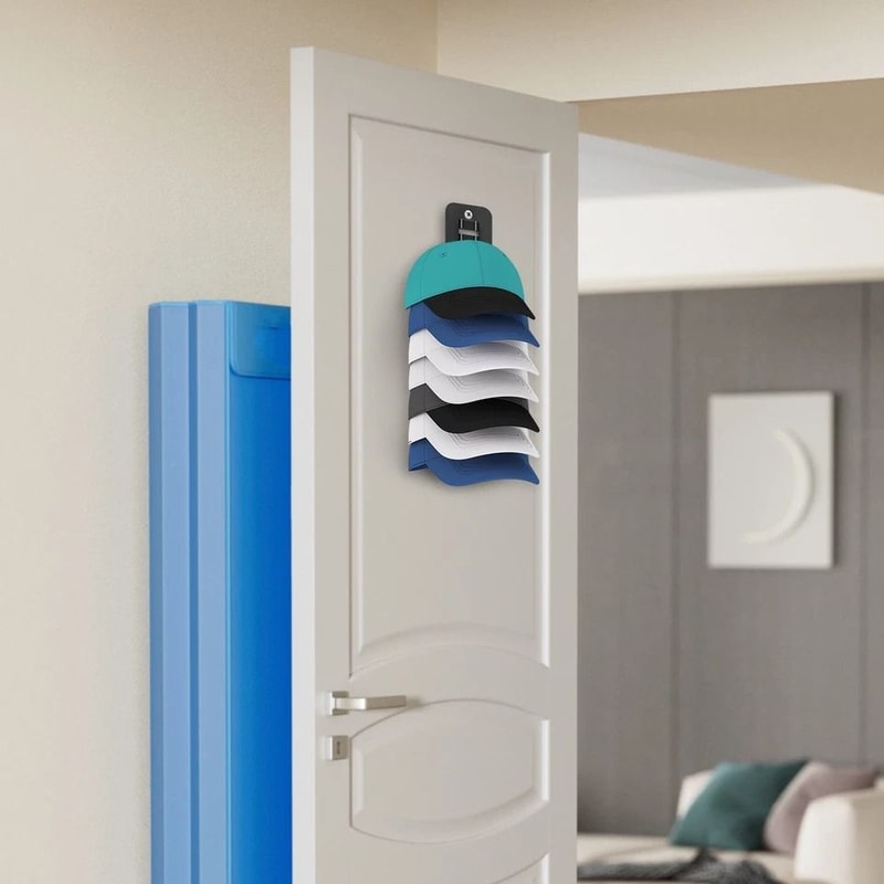 Capacity WallMounted Baseball Cap Rack Hat Organizer With Adhesive Screws For Durable NoDrill Inst